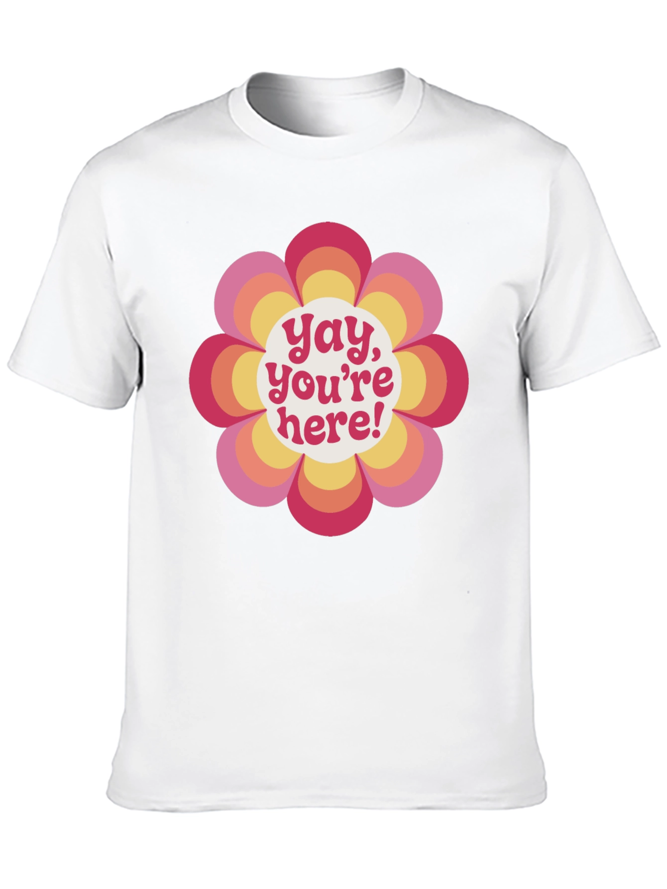 Retro Flower Power Graphic Tee - Yay Youre Here!