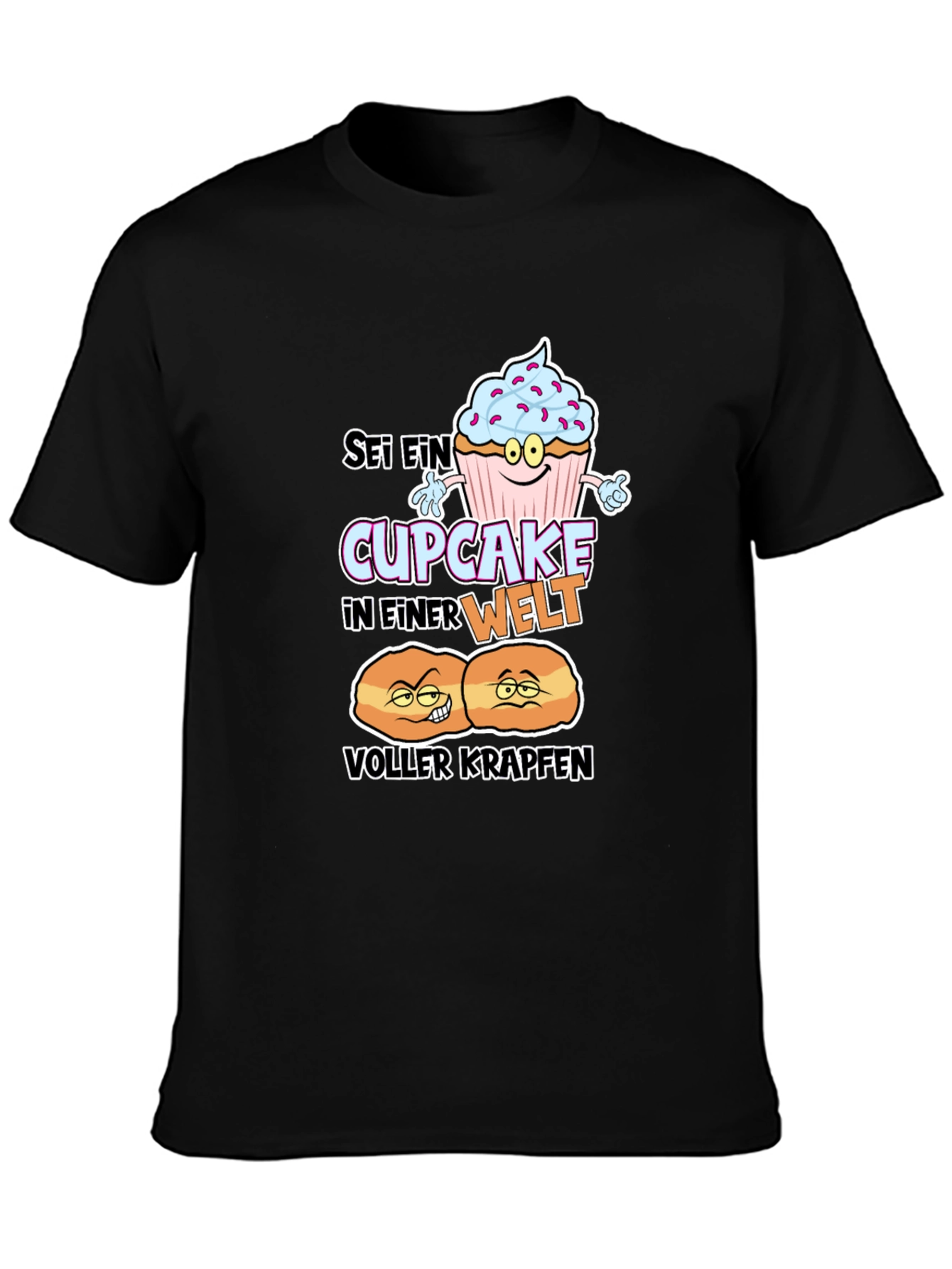 Cupcake vs Krapfen Graphic T-Shirt