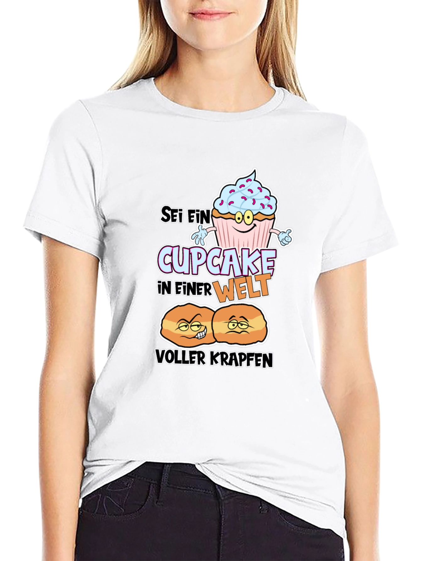 Cupcake vs Krapfen Graphic T-Shirt