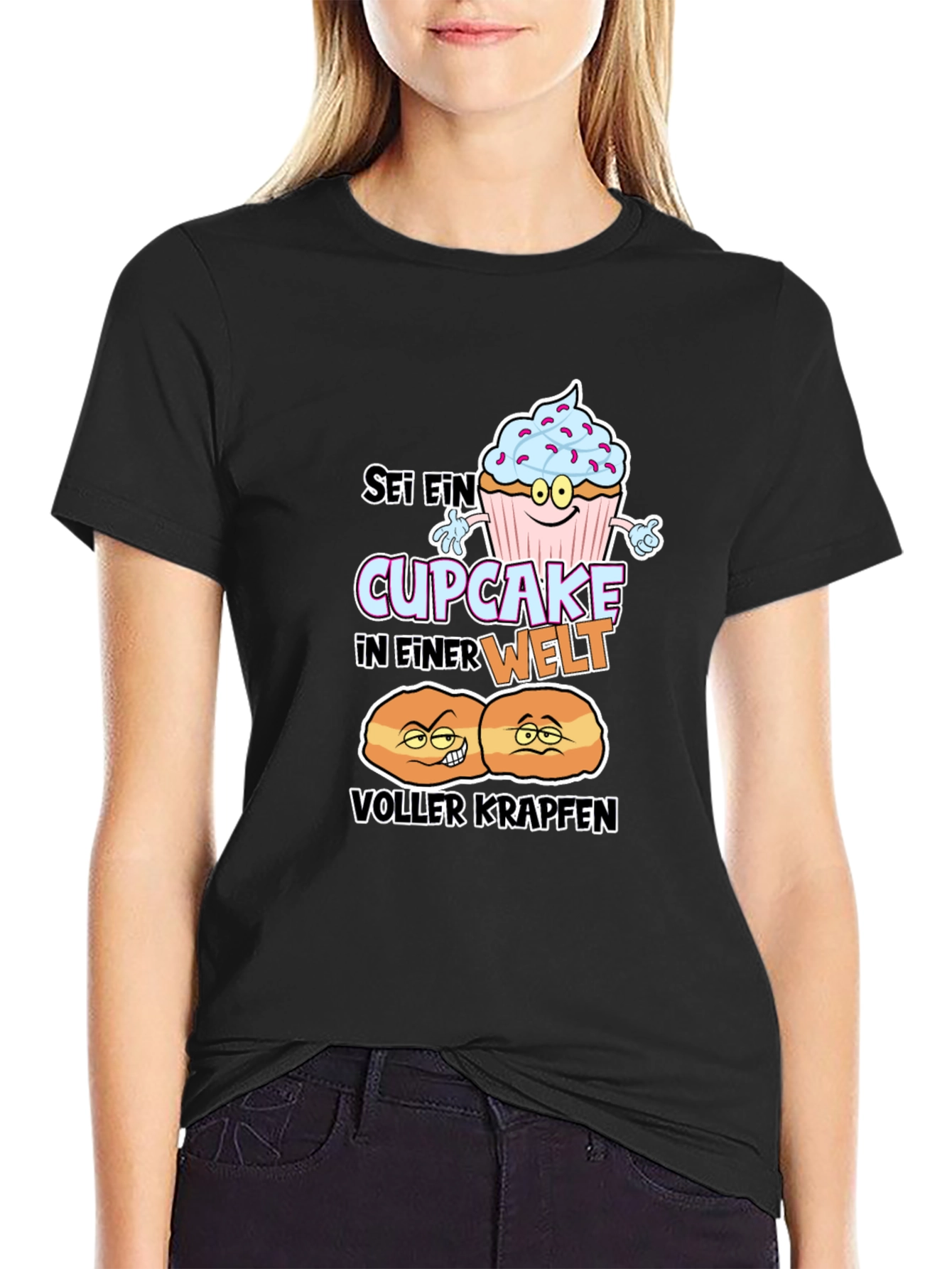 Cupcake vs Krapfen Graphic T-Shirt
