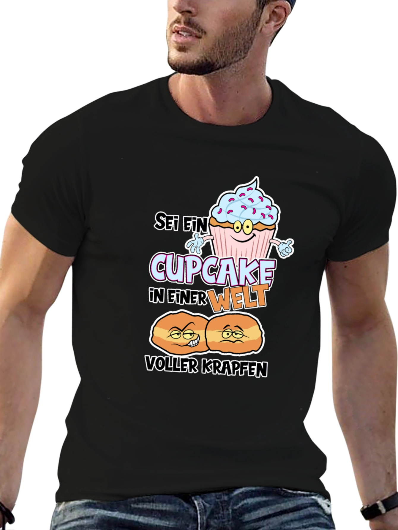 Cupcake vs Krapfen Graphic T-Shirt