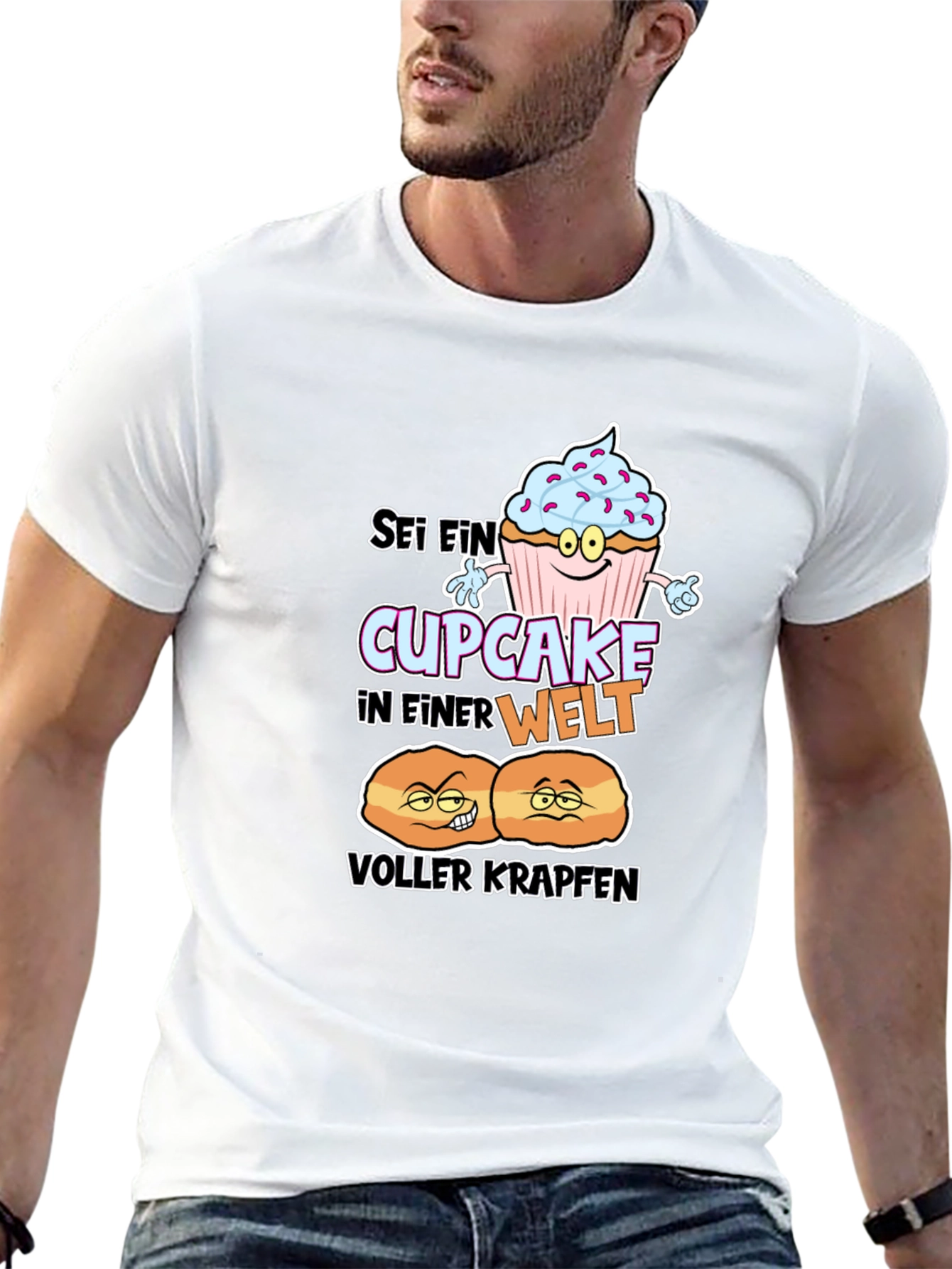 Cupcake vs Krapfen Graphic T-Shirt
