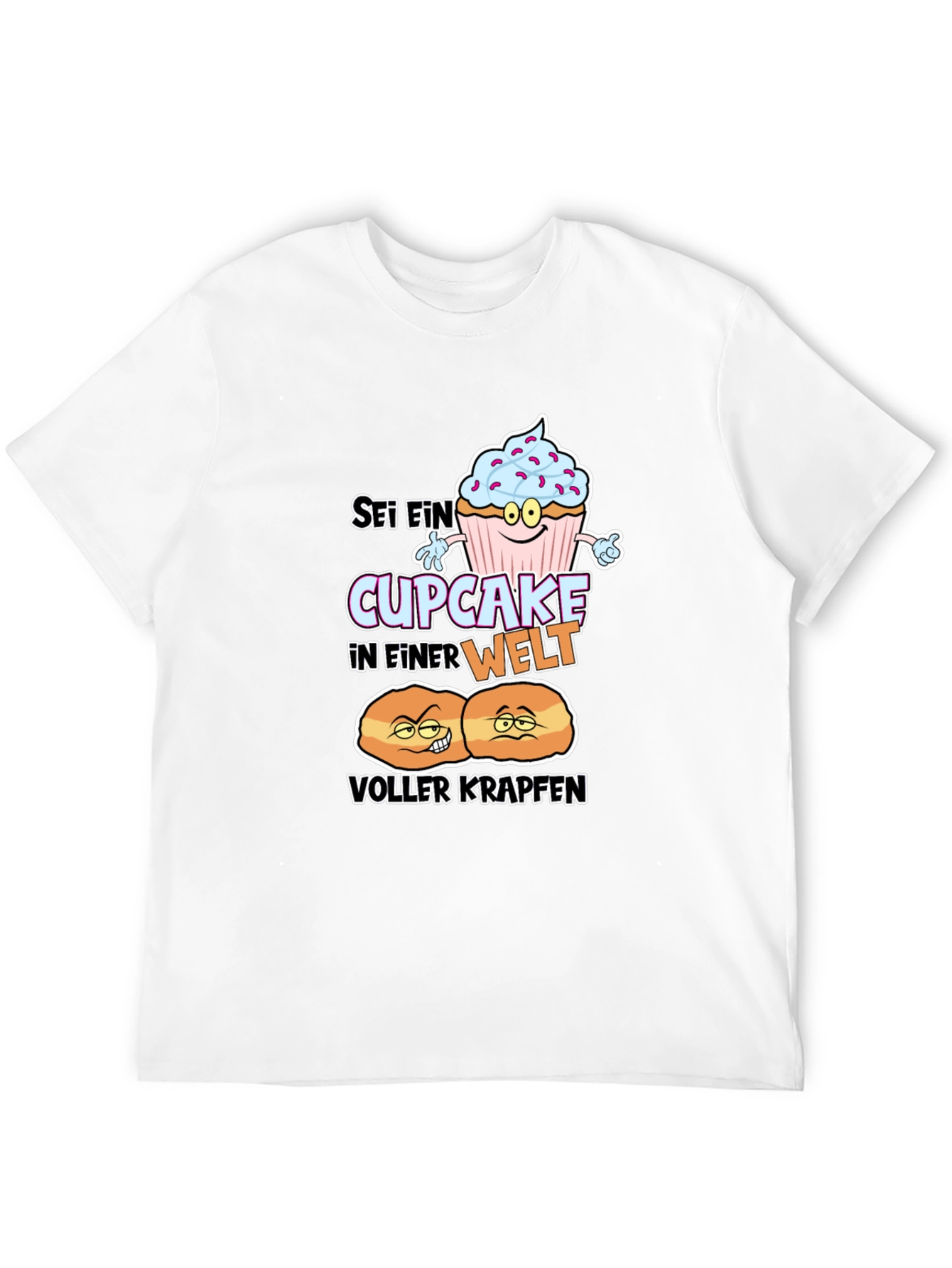 Cupcake vs Krapfen Graphic T-Shirt