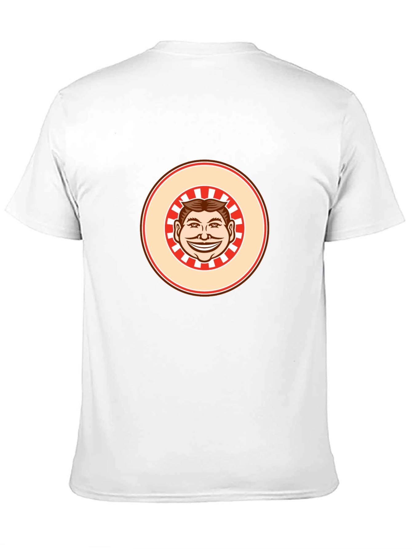 Black T-shirt with Smiling Man Graphic