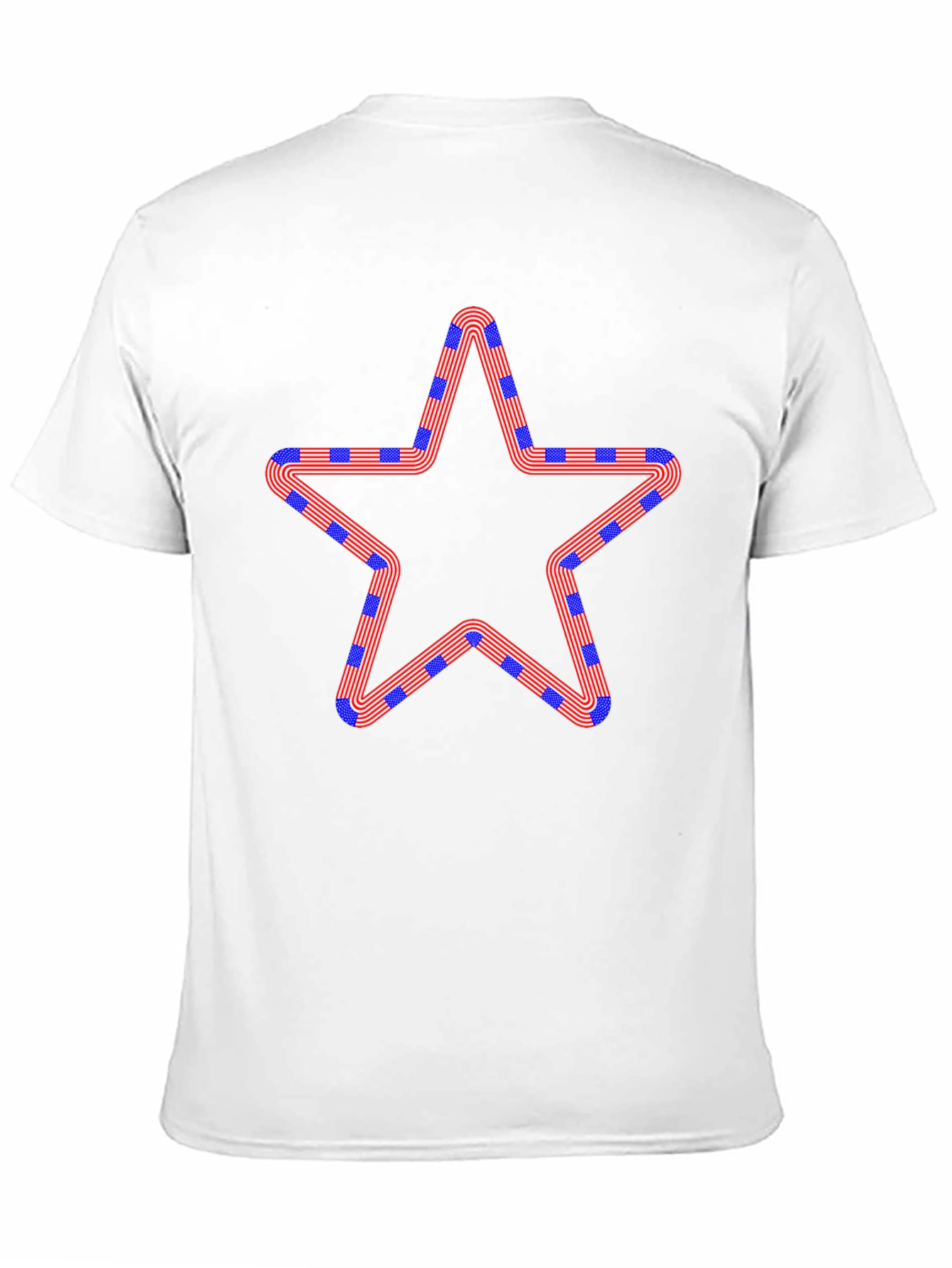 Patriotic Star Graphic Black T-Shirt