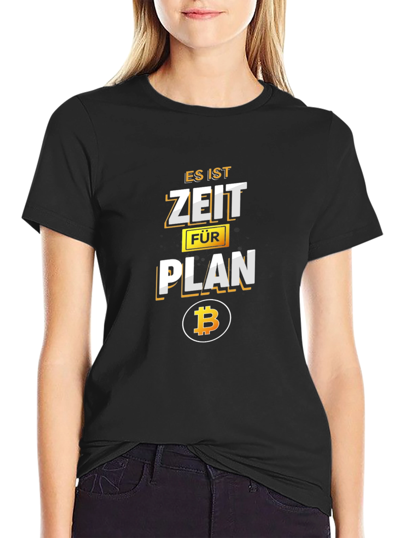 Es Ist Zeit Fur Plan Bitcoin Black T-Shirt