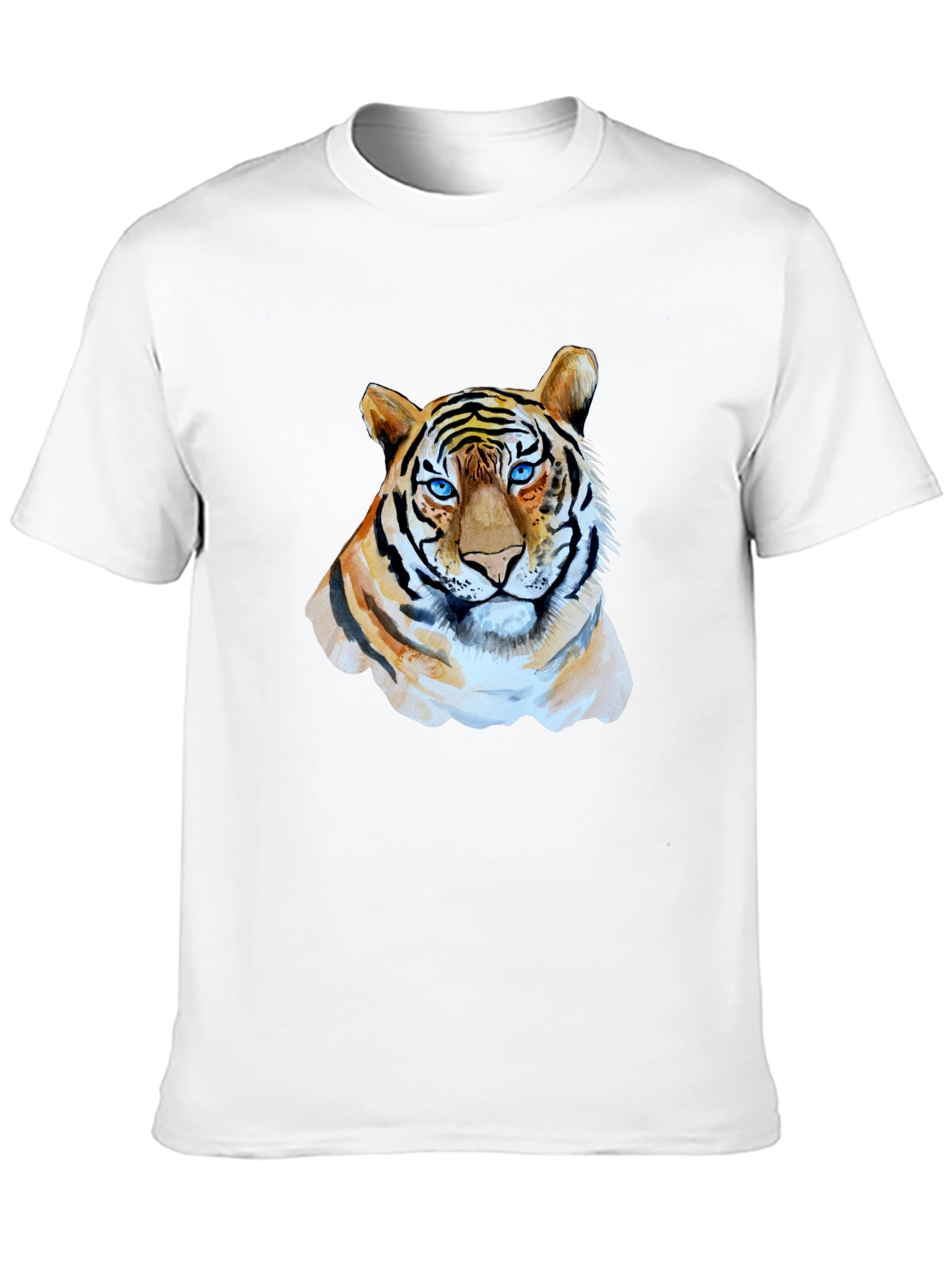 Tiger Graphic T-Shirt - Mens Black Crew Neck Tee