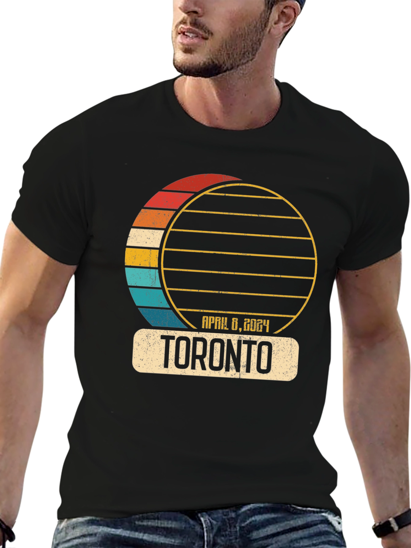Toronto Eclipse April 8 2024 Mens T-Shirt