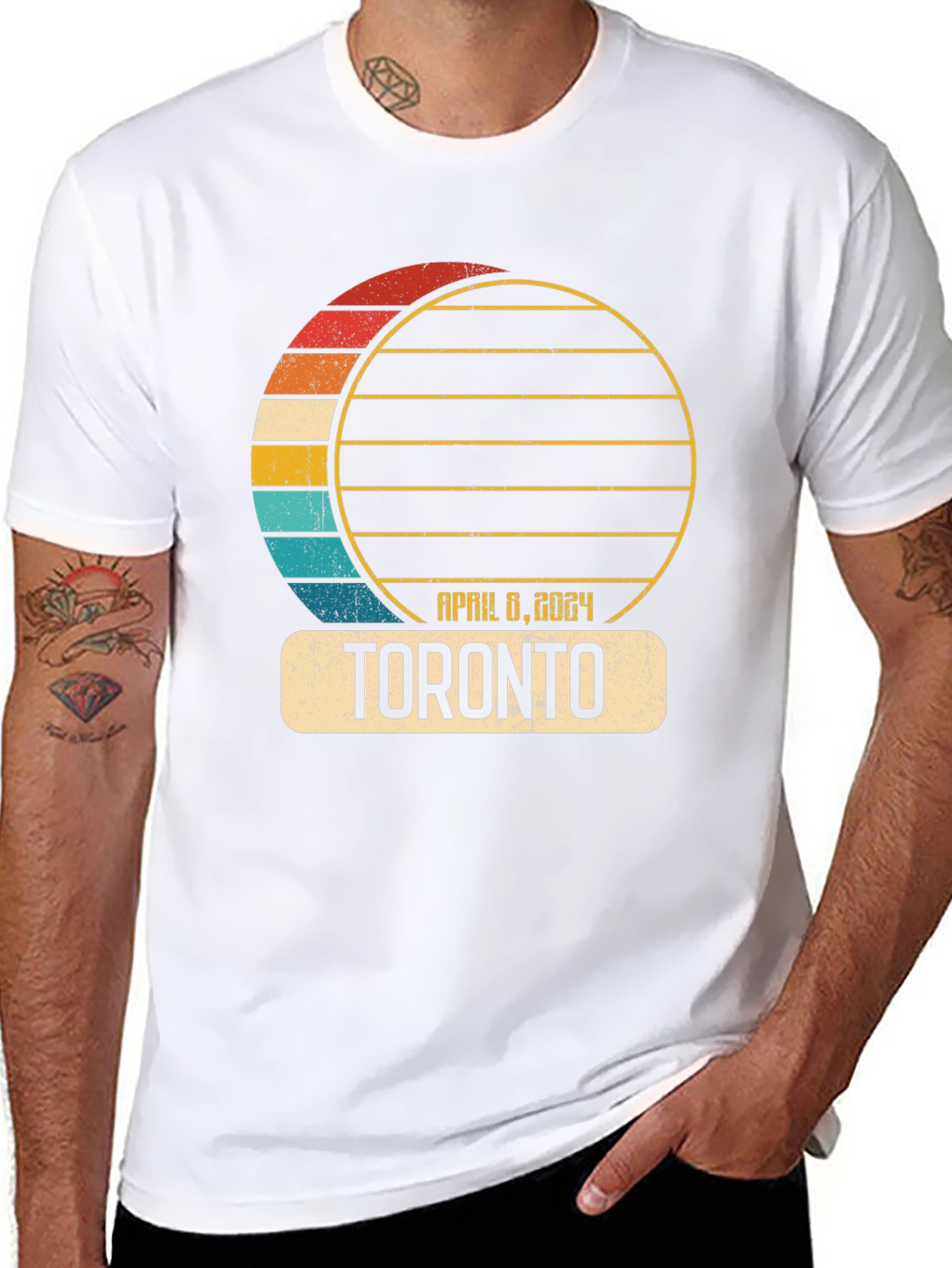 Toronto Eclipse April 8 2024 Mens T-Shirt