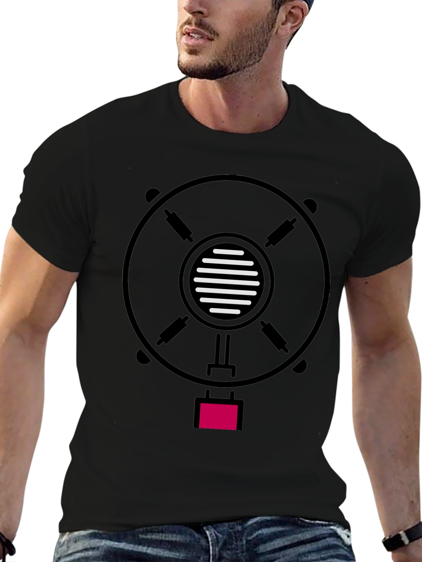 Graphic Print Black T-Shirt