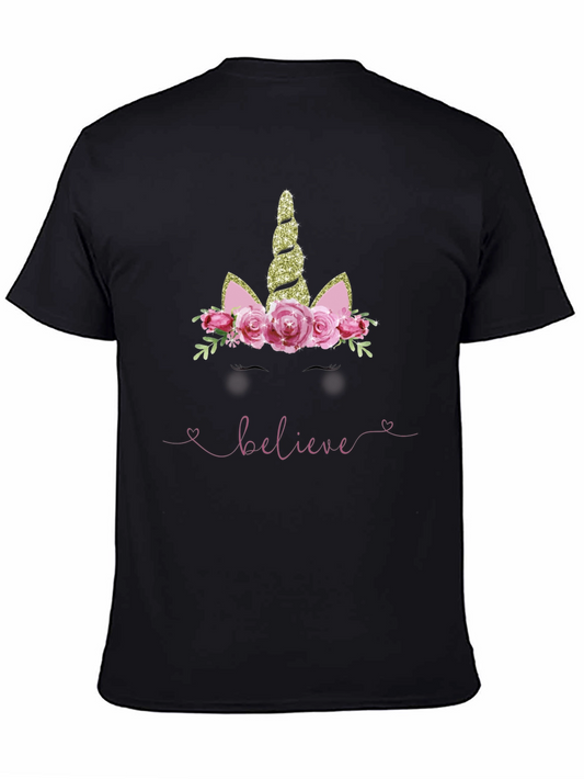 Unicorn Believe Graphic Tee - Stylish Comfort