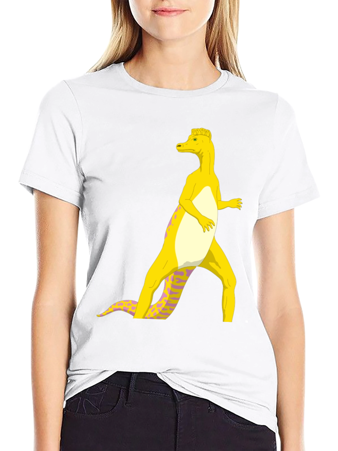 Cartoon Dinosaur Graphic Tee - Funny Novelty Shirt