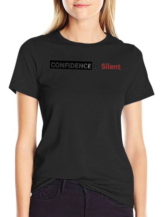 Confidence is Silent Graphic Tee - Black