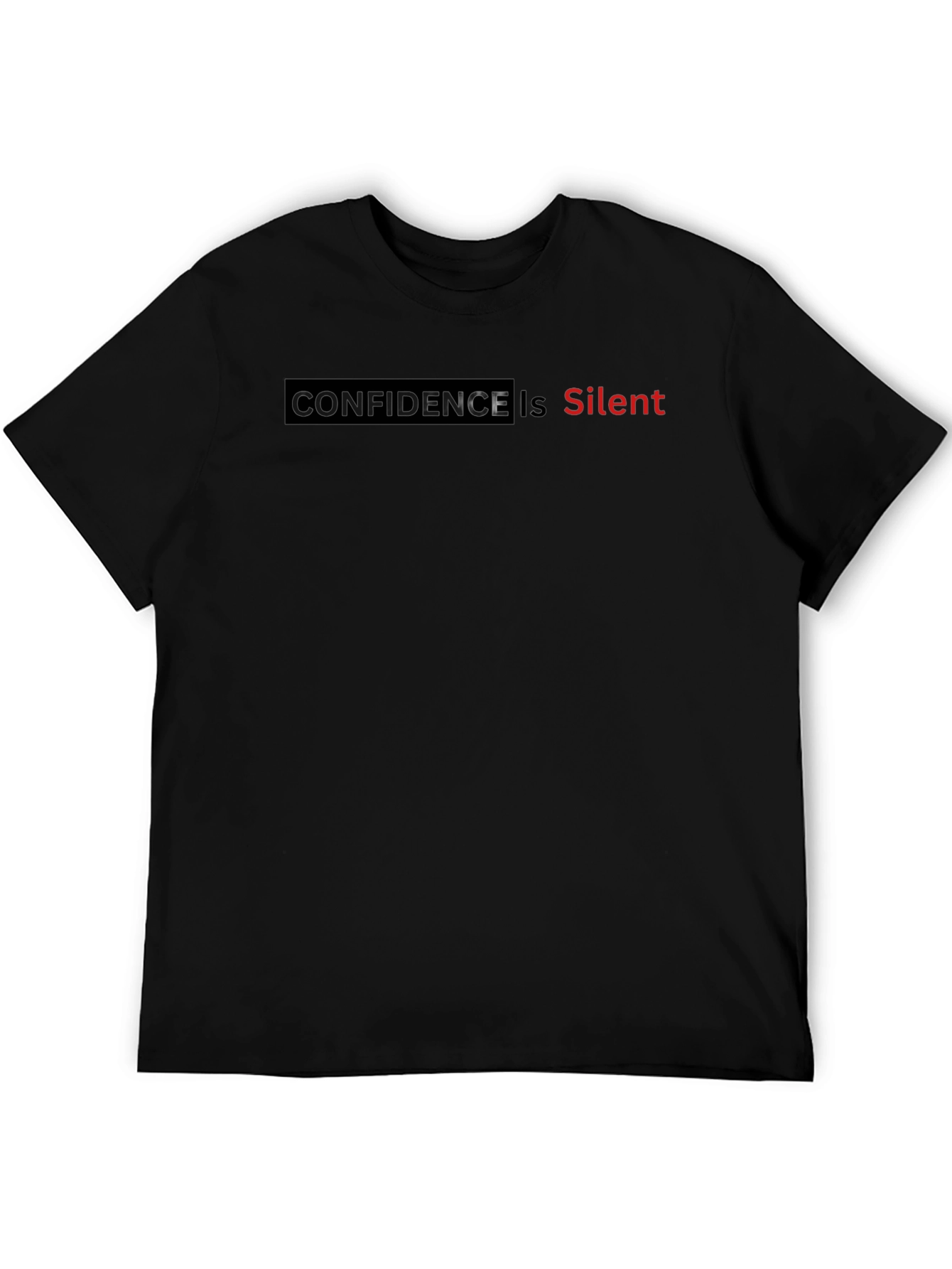 Confidence is Silent Graphic Tee - Black