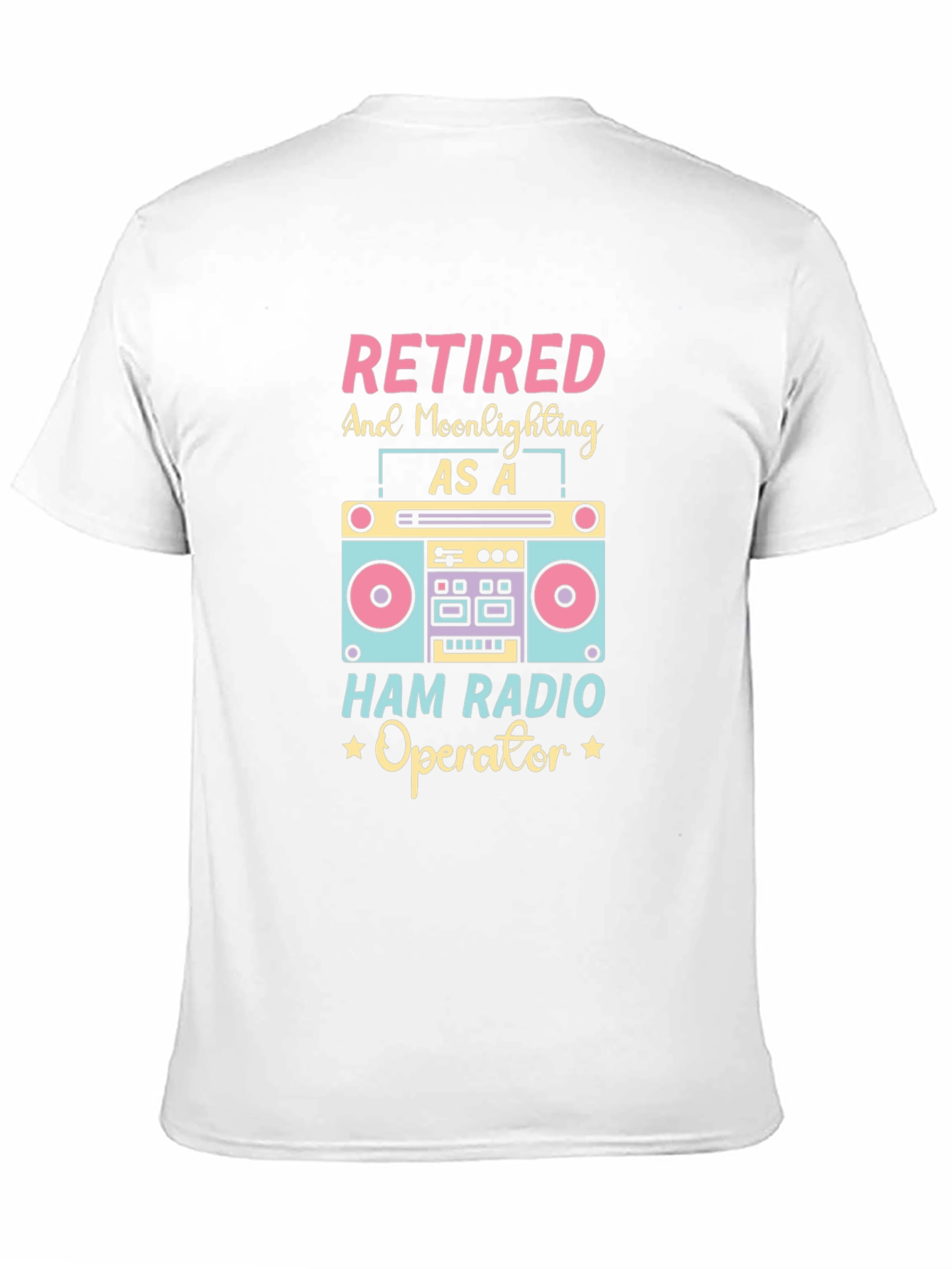Retired Ham Radio Operator Black Graphic T-Shirt