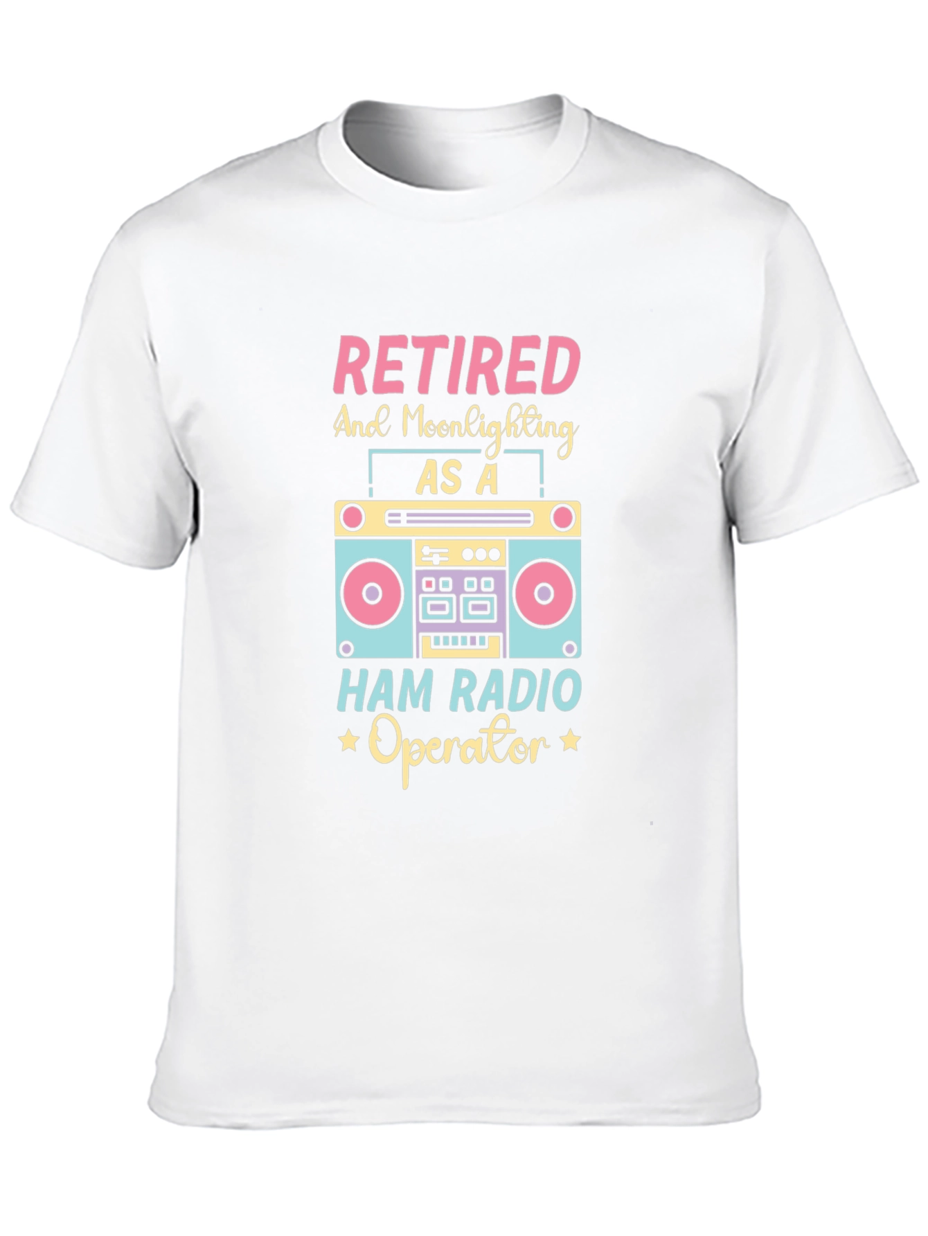 Retired Ham Radio Operator Black Graphic T-Shirt
