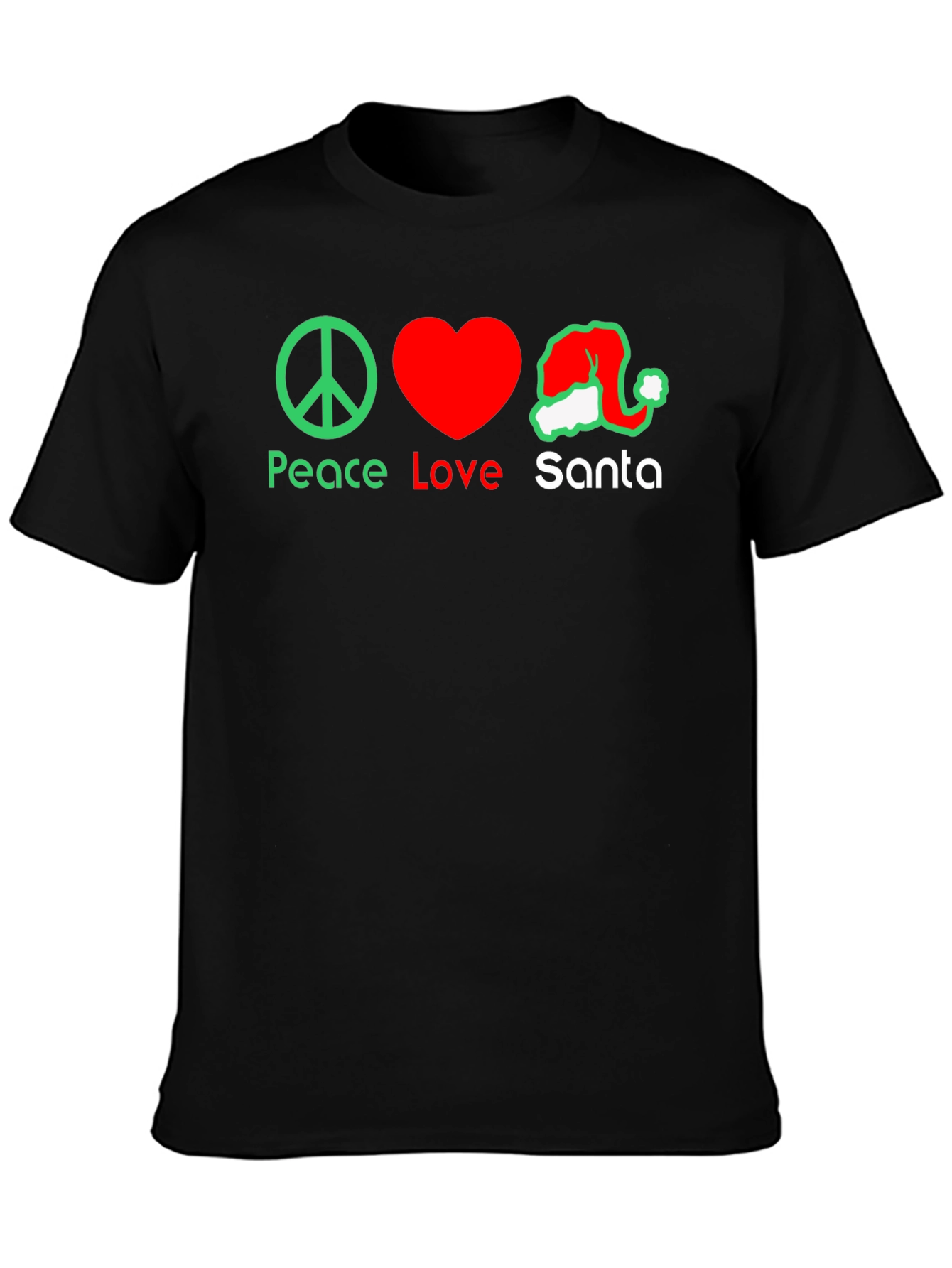 Peace Love Santa Graphic T-Shirt