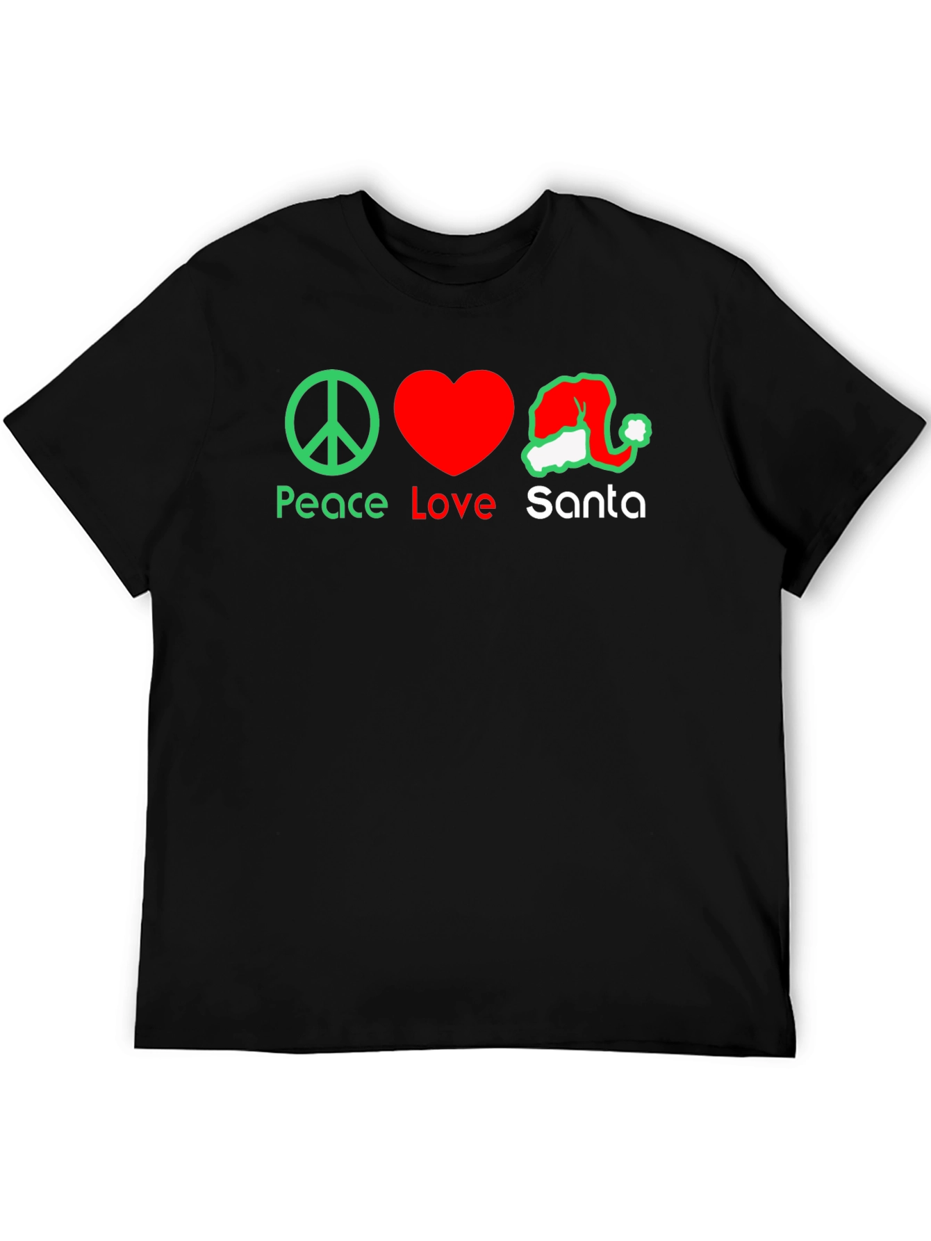 Peace Love Santa Graphic T-Shirt