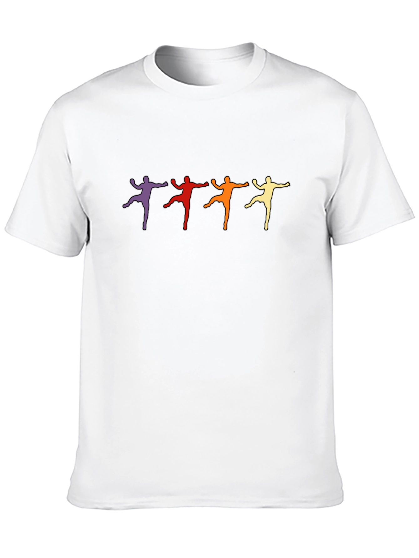 Retro Dancer Graphic Tee - Black Cotton T-Shirt