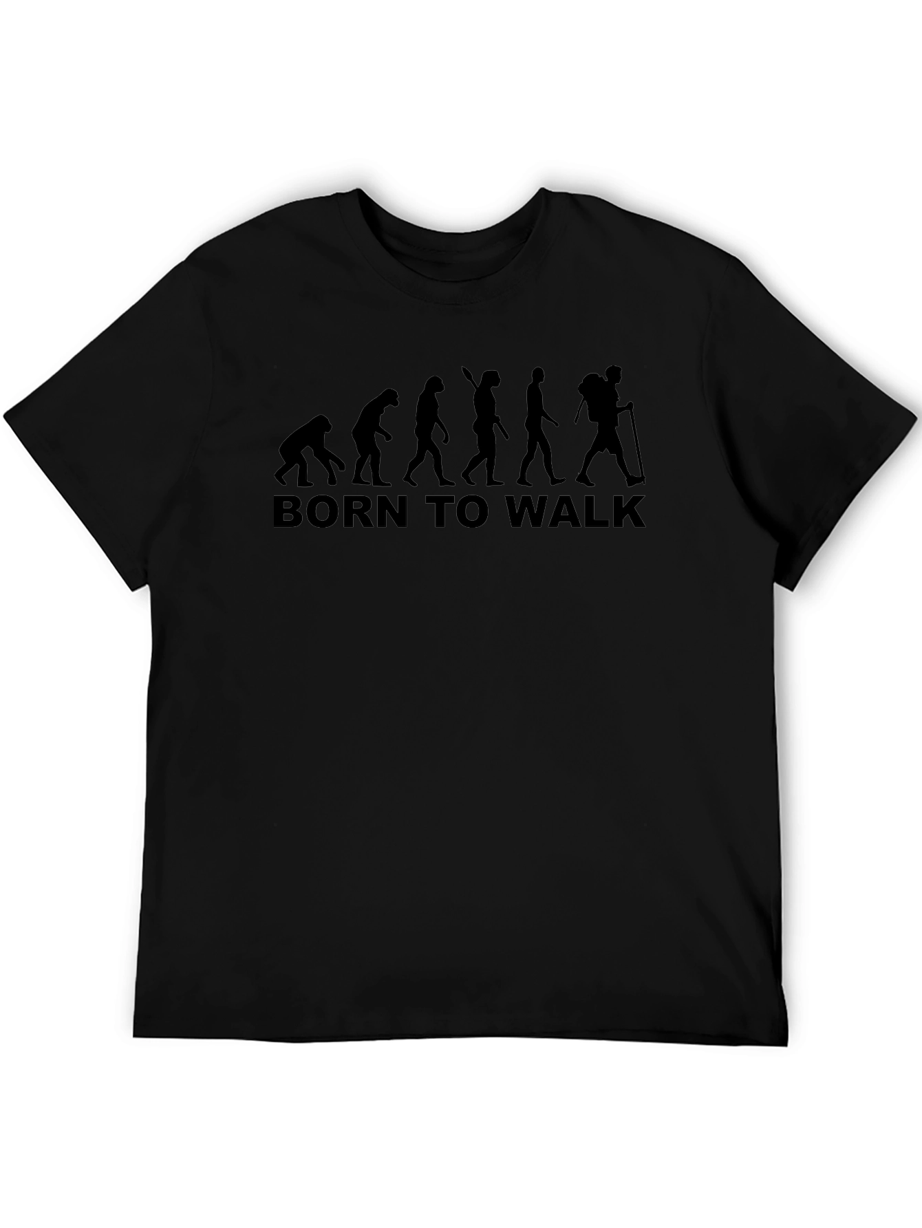 Born to Walk Evolution Graphic Tee - Black