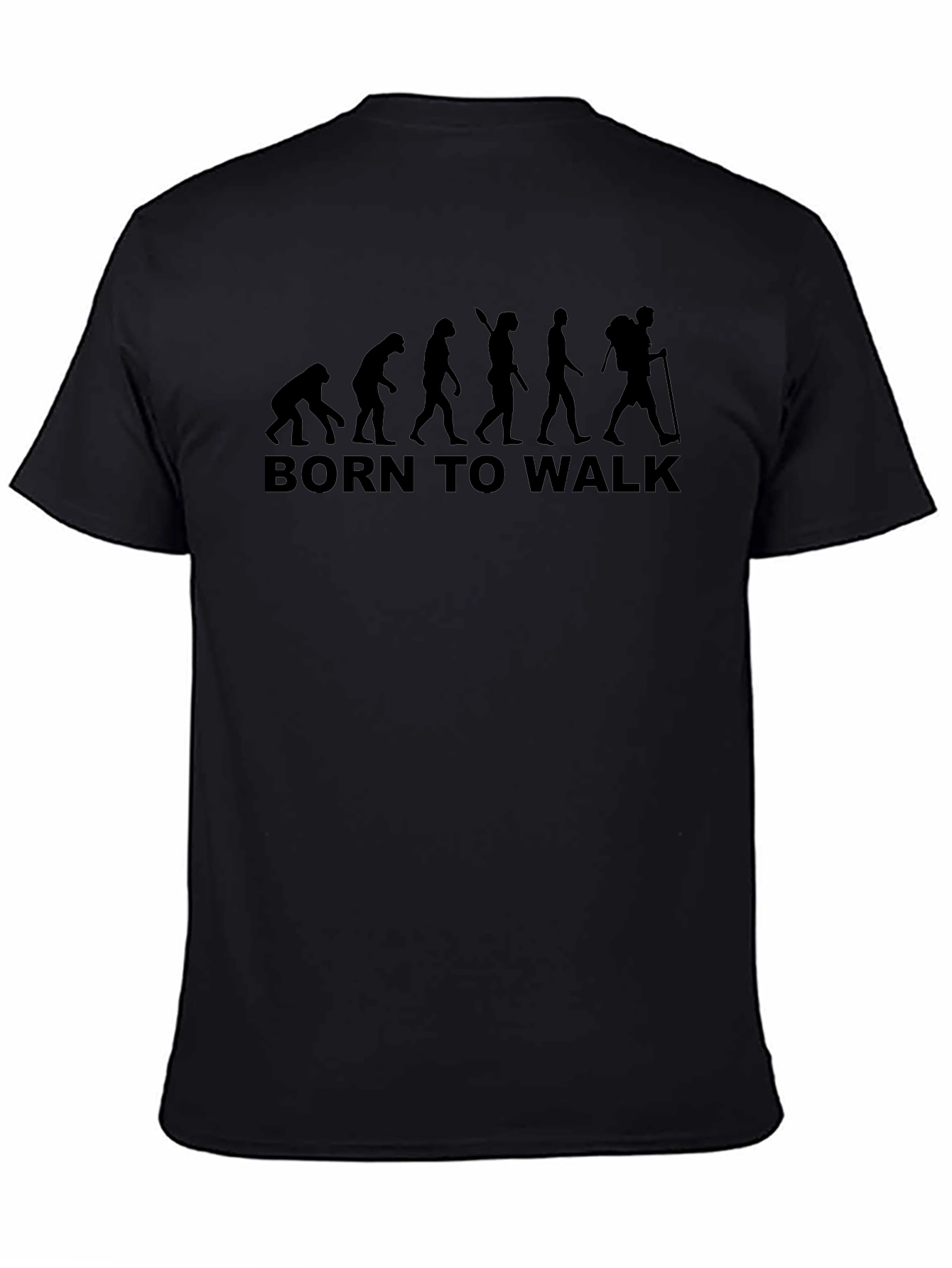 Born to Walk Evolution Graphic Tee - Black