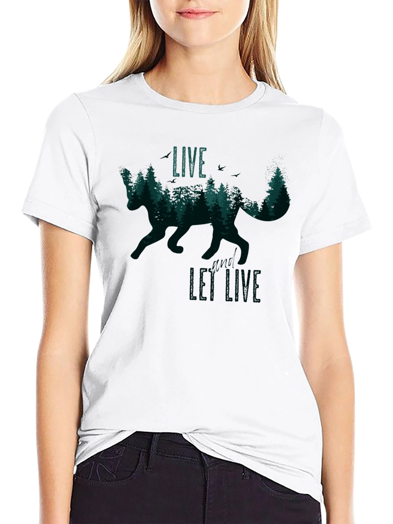 Live and Let Live Fox Graphic Tee