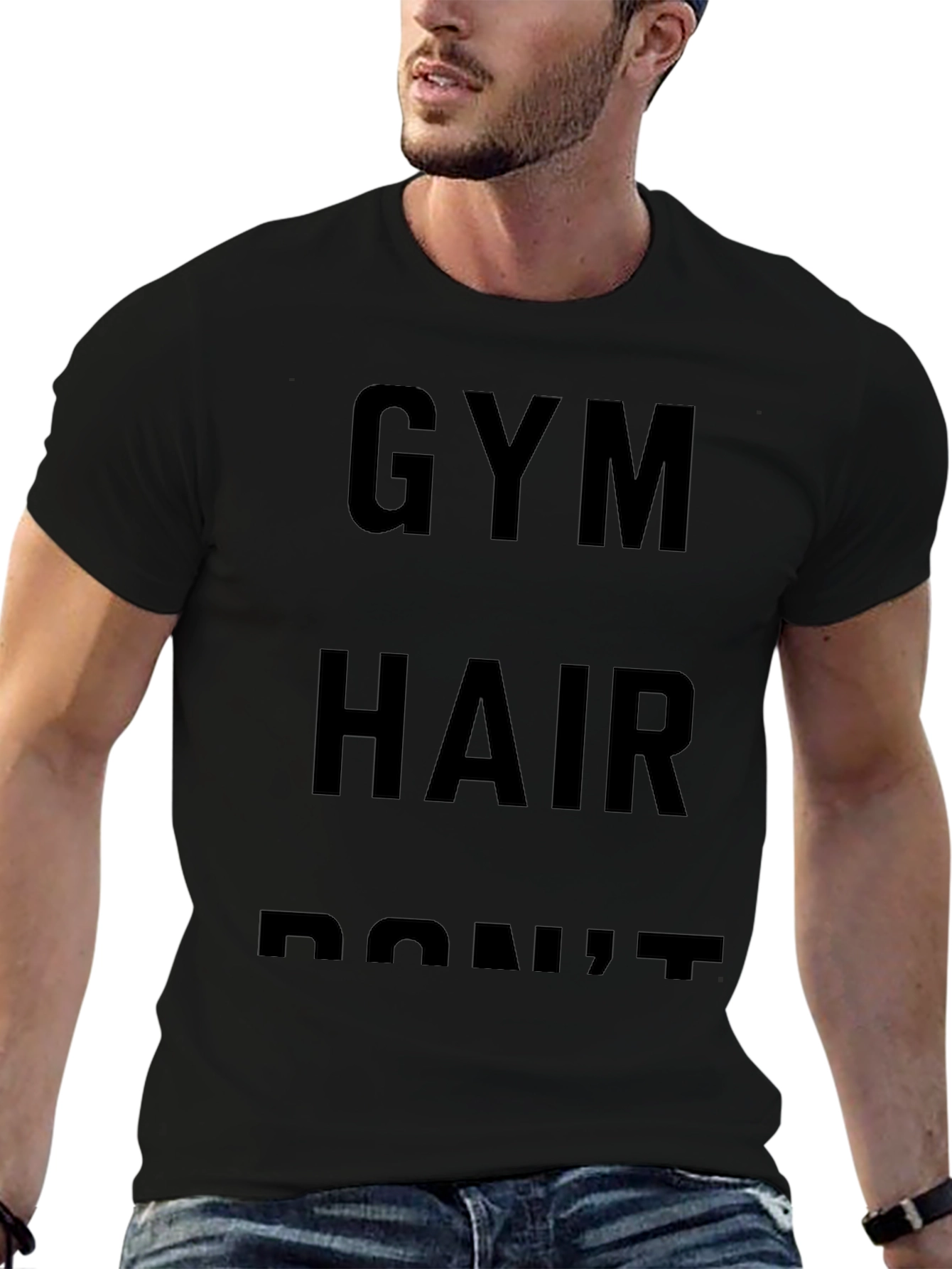 Gym Hair Dont Care Black T-Shirt