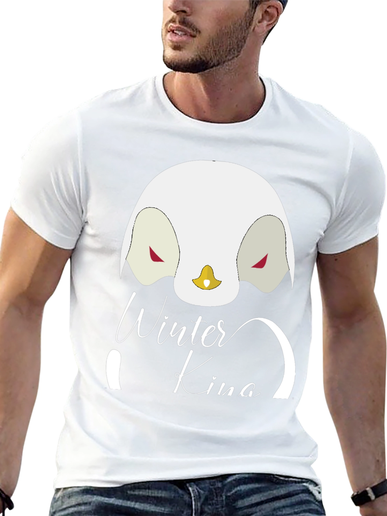 Winter King Penguin Graphic T-Shirt