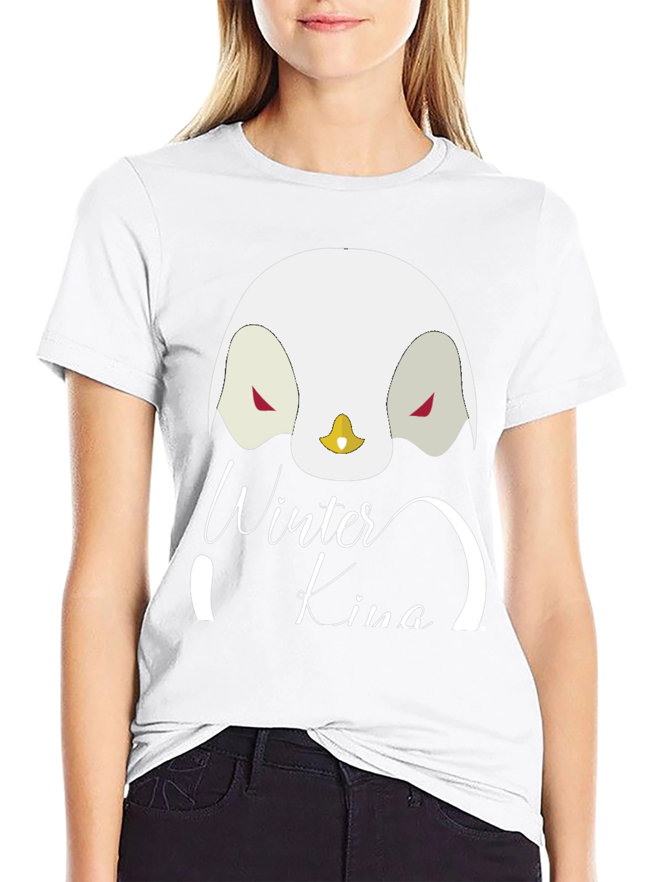 Winter King Penguin Graphic T-Shirt