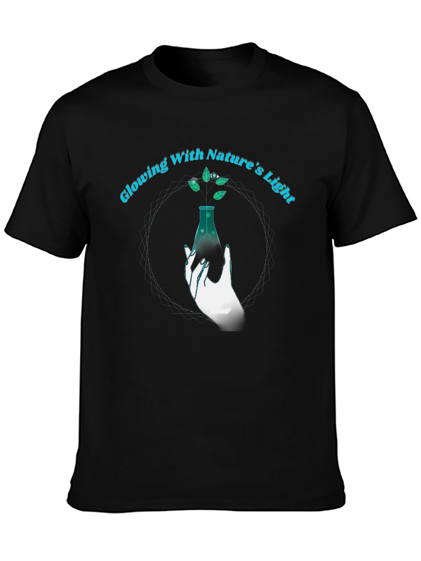 Natures Light Graphic Tee - Black Cotton T-Shirt