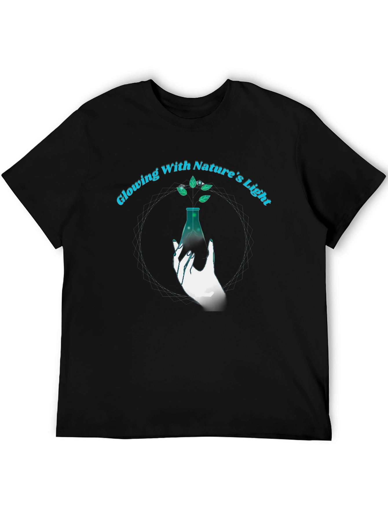 Natures Light Graphic Tee - Black Cotton T-Shirt