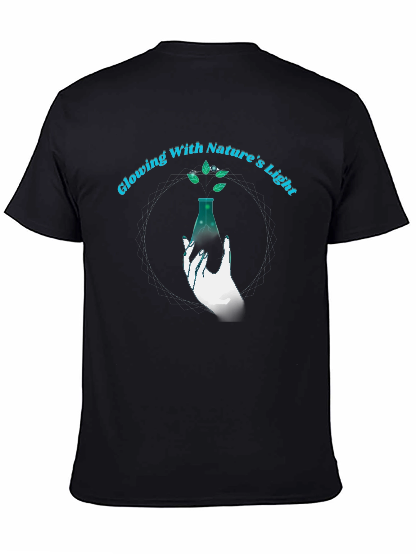 Natures Light Graphic Tee - Black Cotton T-Shirt