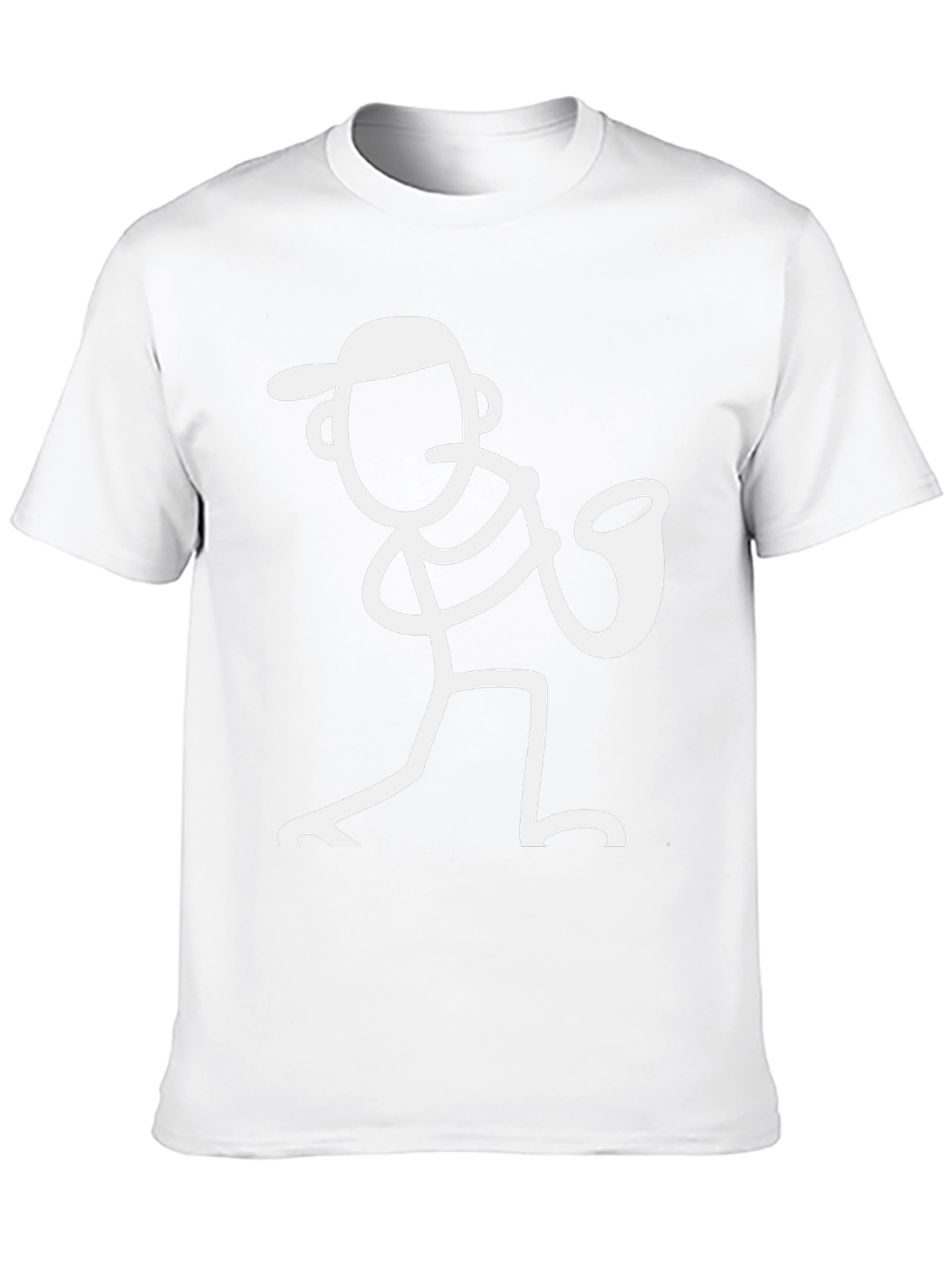 Saxophone Stick Figure Graphic Tee