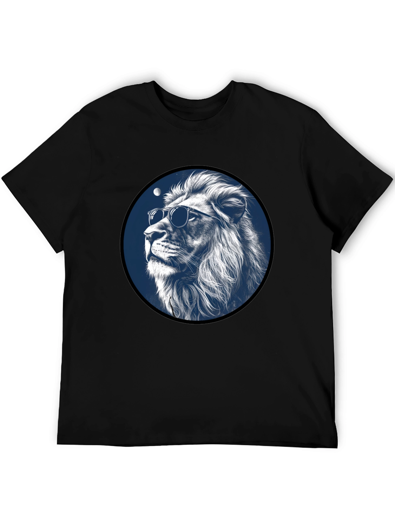 Cool Lion Graphic Tee - Black Stylish Mens T-Shirt