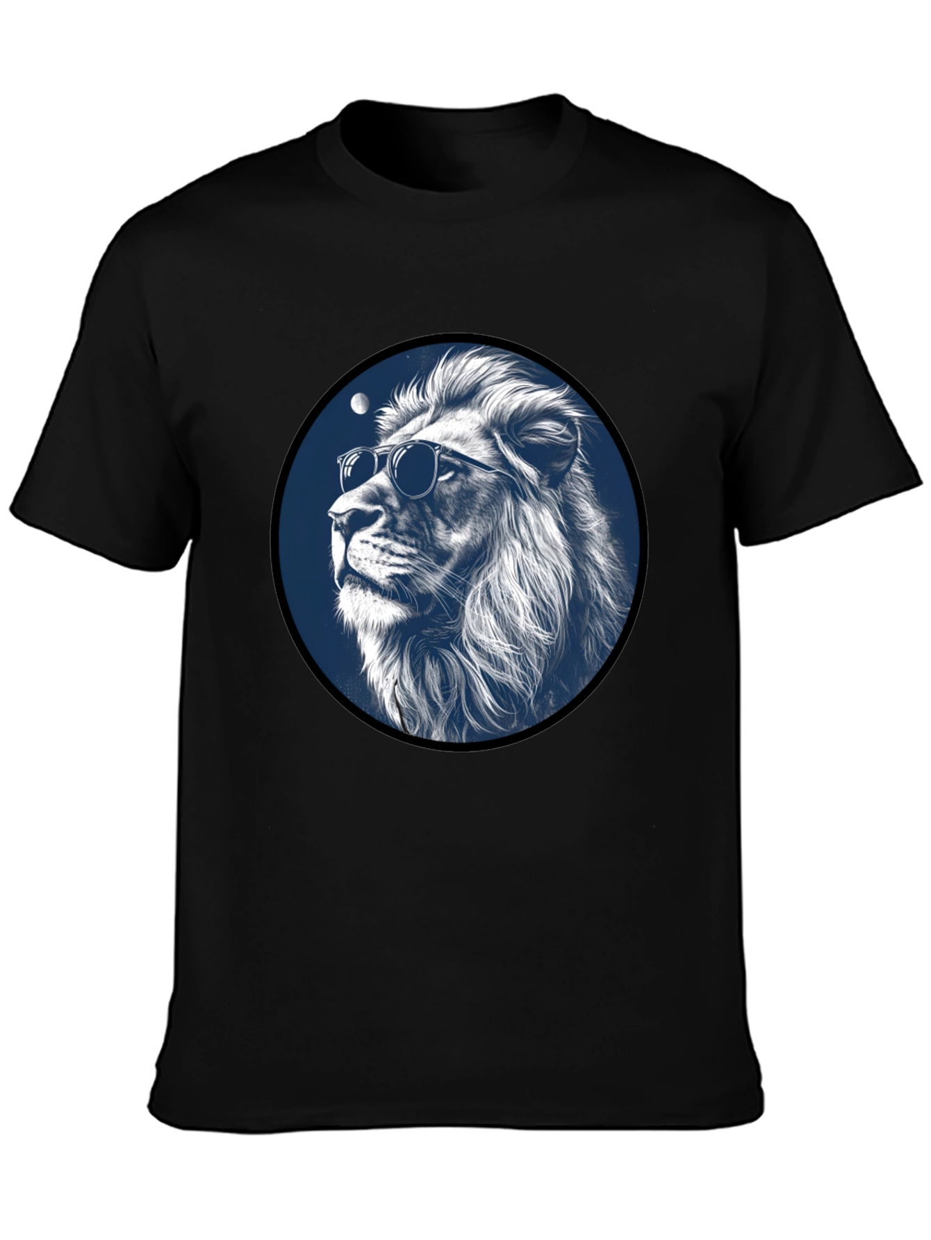 Cool Lion Graphic Tee - Black Stylish Mens T-Shirt