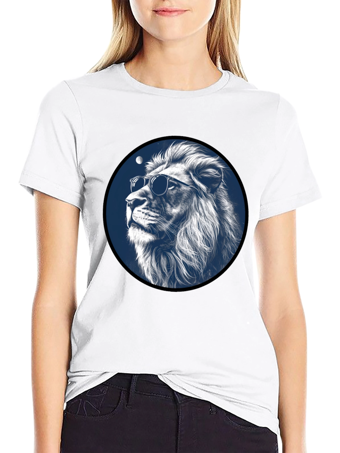 Cool Lion Graphic Tee - Black Stylish Mens T-Shirt