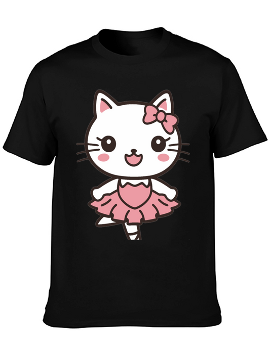 Cute Hello Kitty Ballerina Black T-Shirt