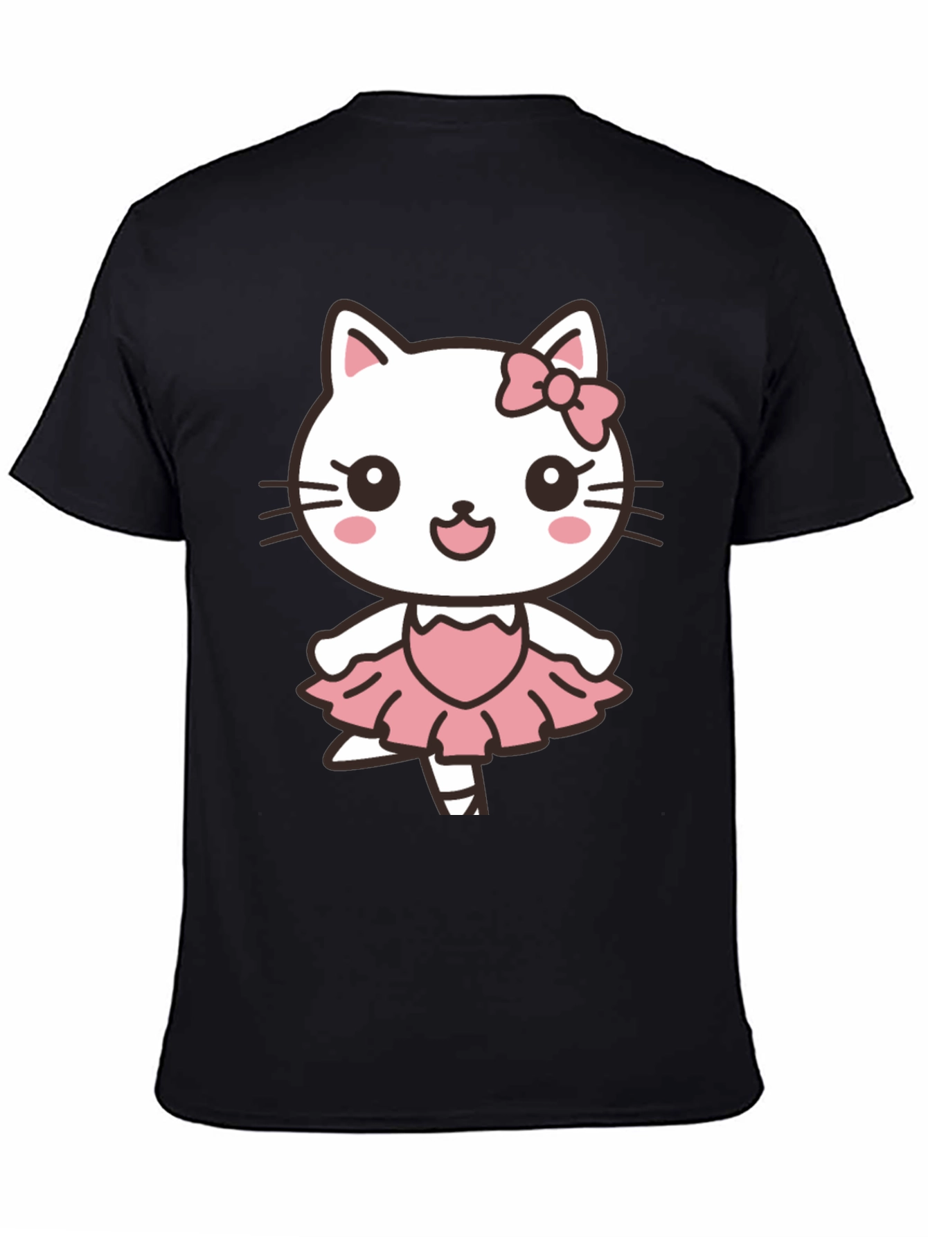 Cute Hello Kitty Ballerina Black T-Shirt