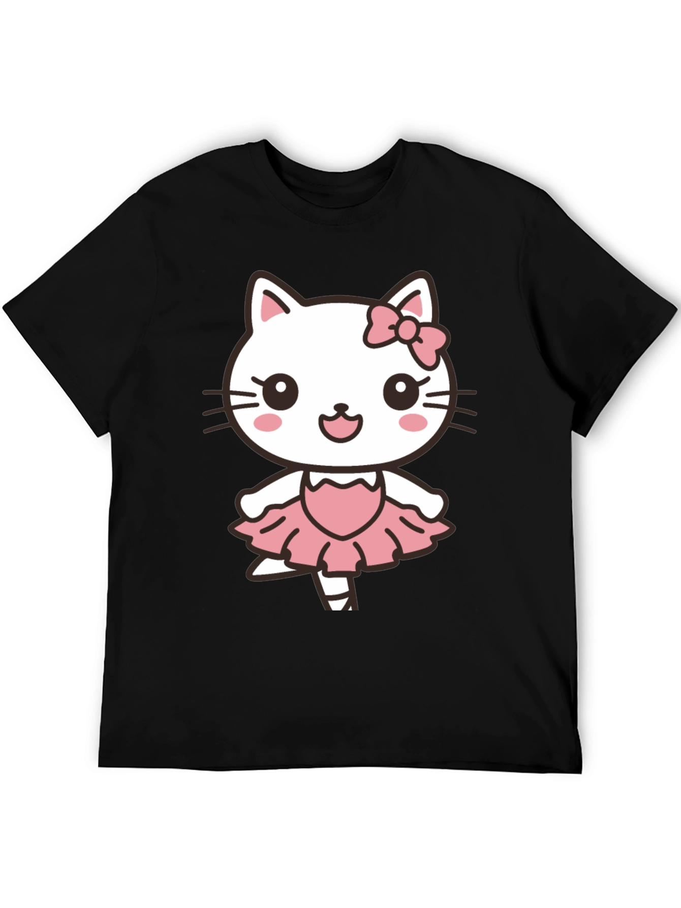 Cute Hello Kitty Ballerina Black T-Shirt