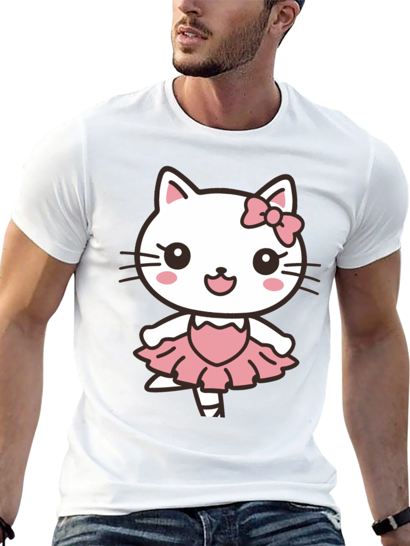 Cute Hello Kitty Ballerina Black T-Shirt