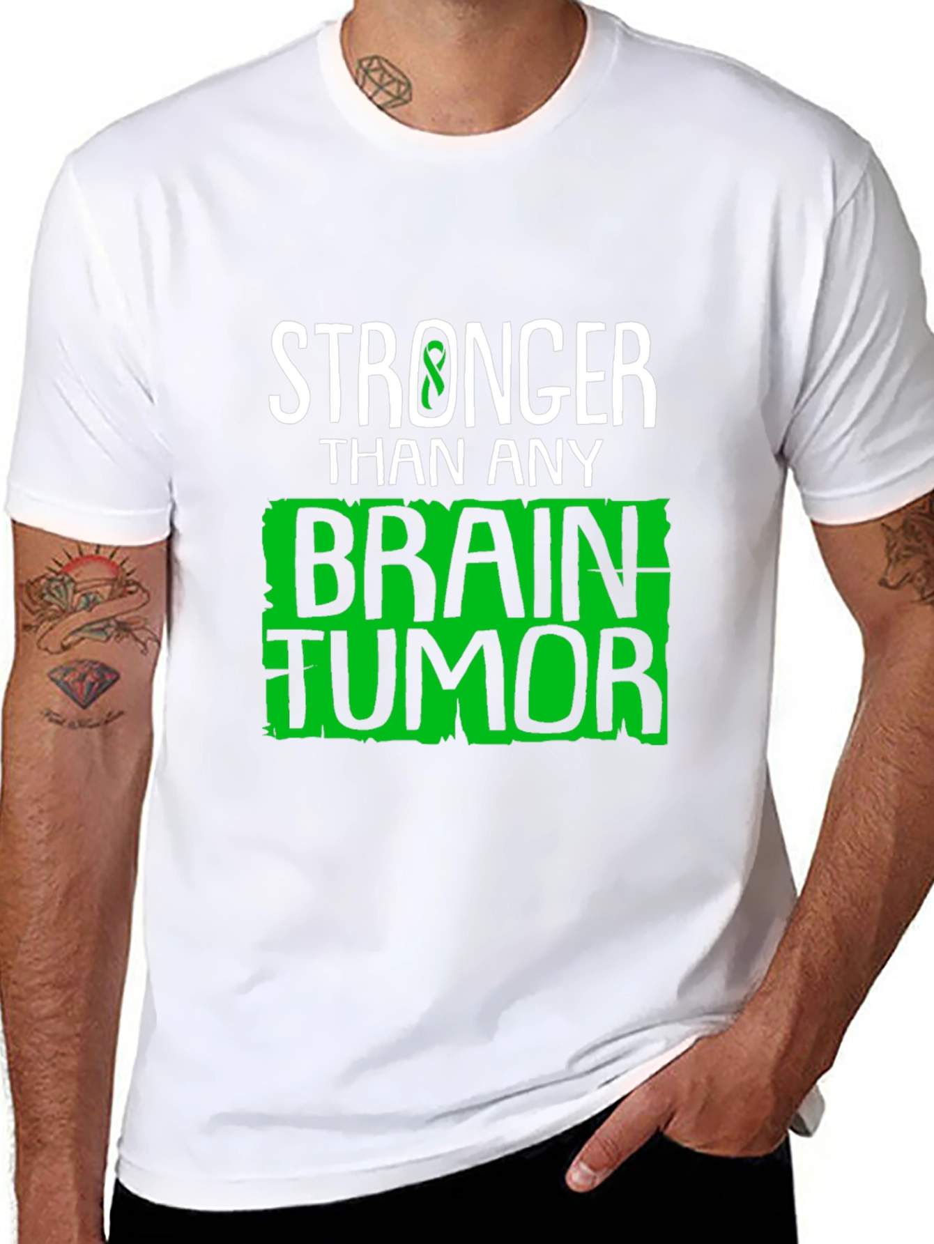 Stronger Than Any Brain Tumor Awareness T-Shirt