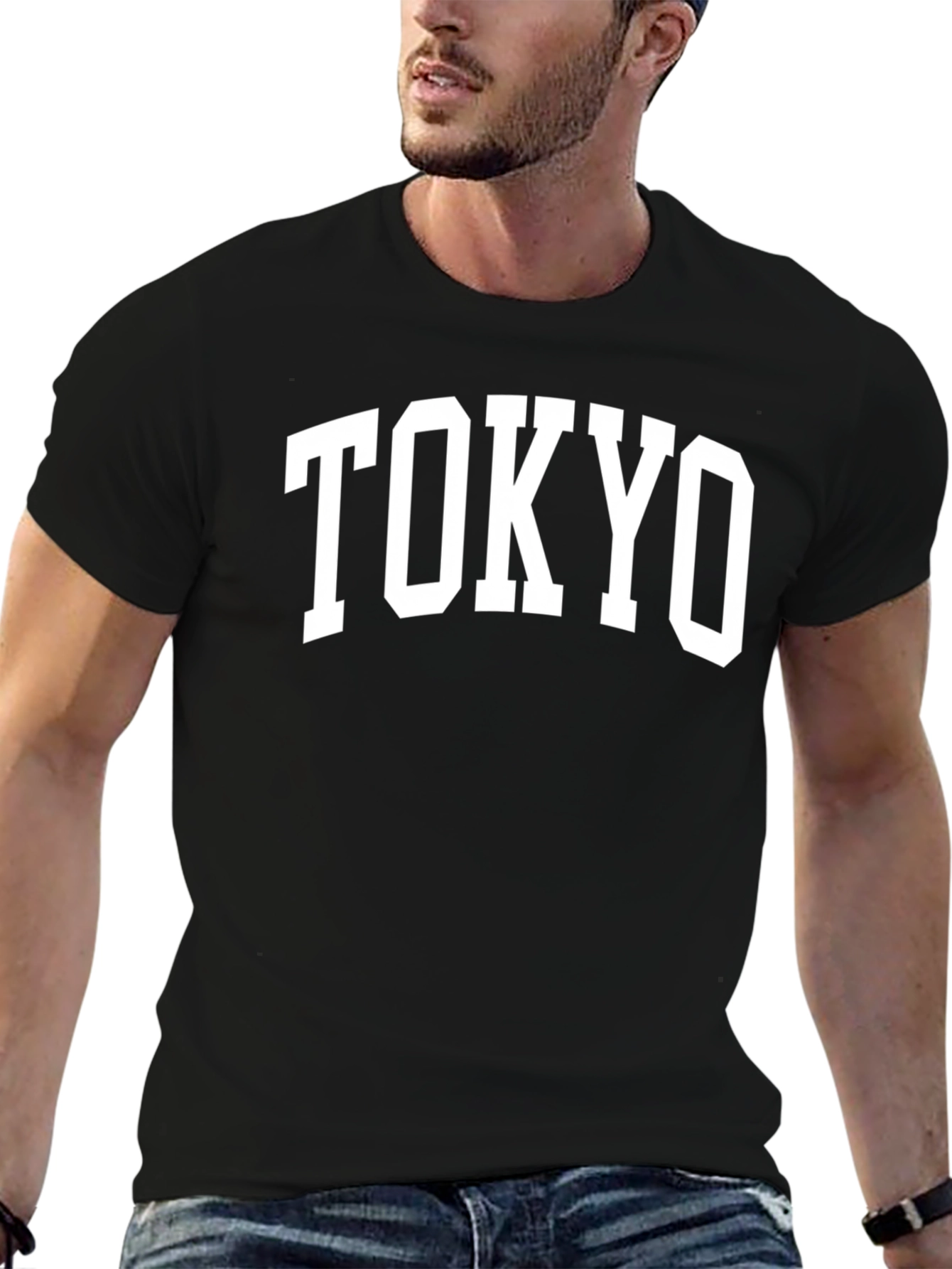 Tokyo Graphic Tee - Retro Style Black T-Shirt