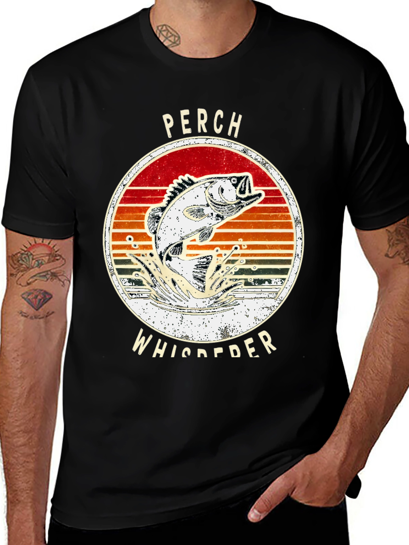 Perch Whisperer T-Shirt - Fishing Design