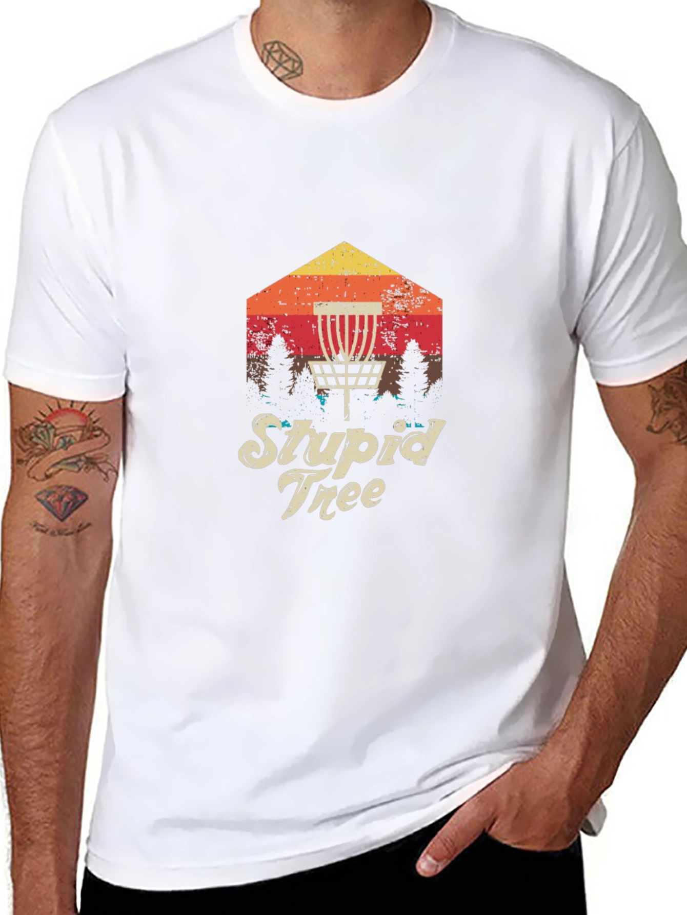 Stupid Tree Disc Golf T-Shirt - Retro Style
