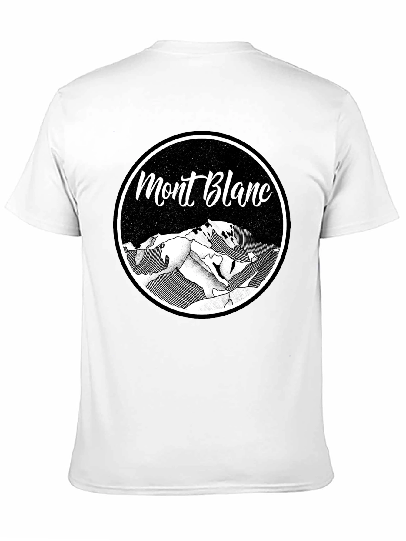 Mont Blanc Graphic Tee - Black Cotton T-Shirt