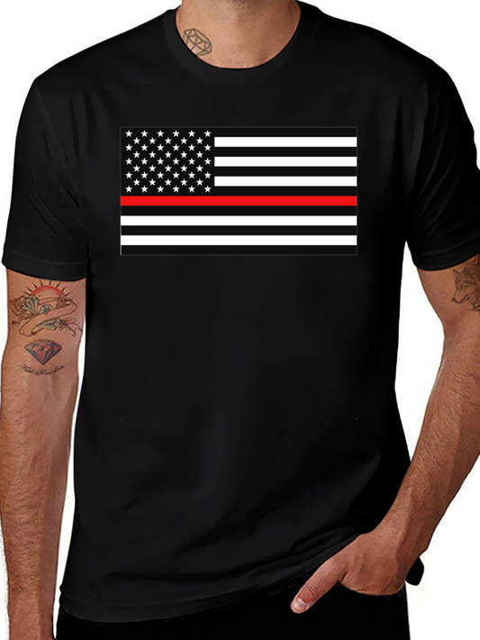 Thin Red Line American Flag Graphic Tee