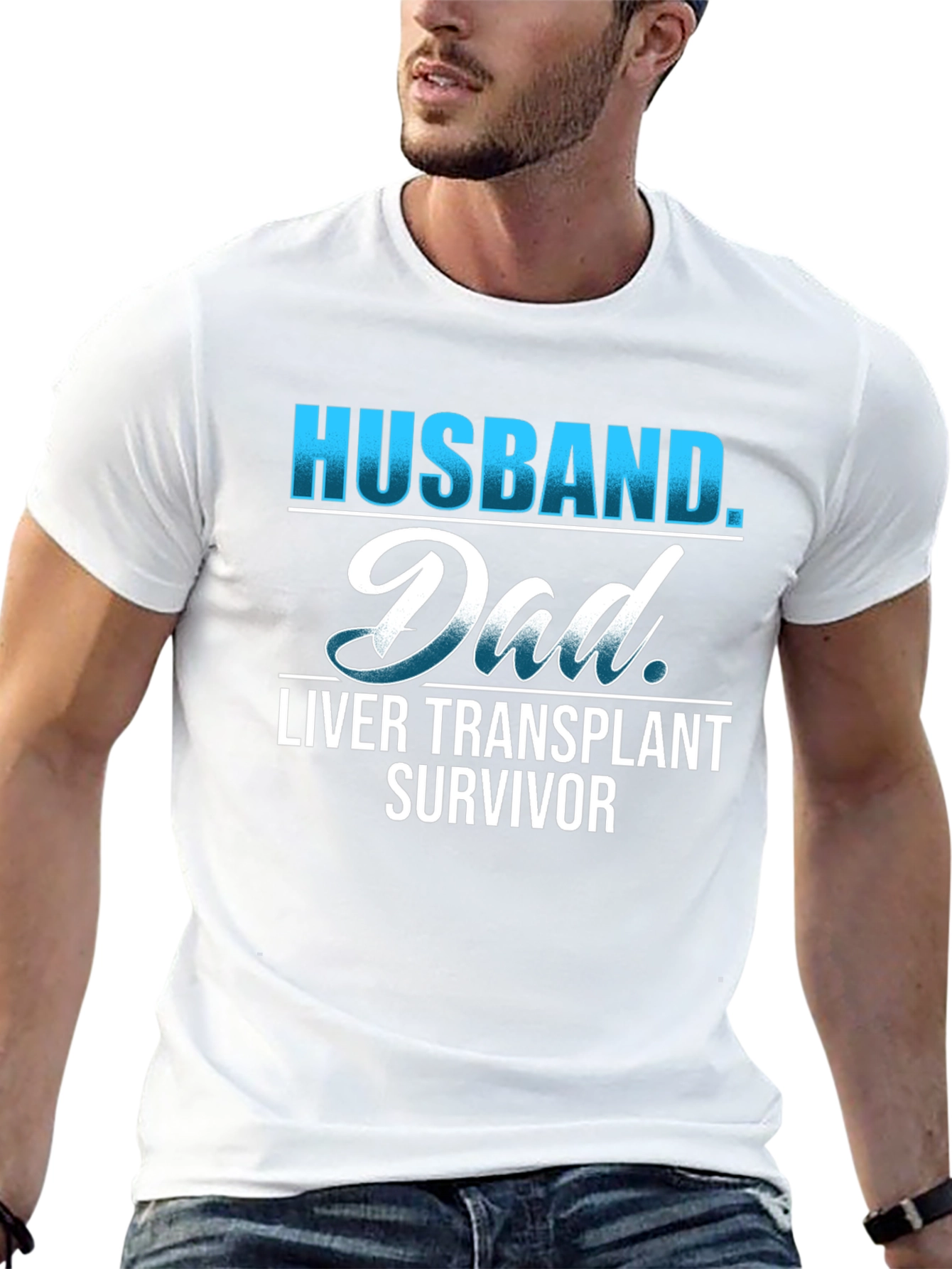 Husband Dad Liver Transplant Survivor T-Shirt