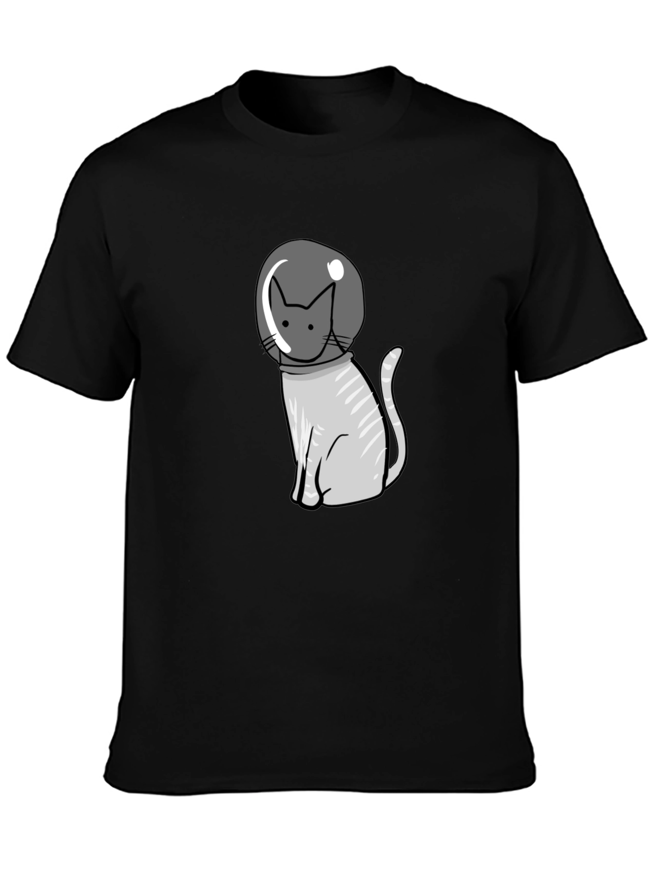 Astronaut Cat Graphic Tee - Cool Space Kitten T-Shirt