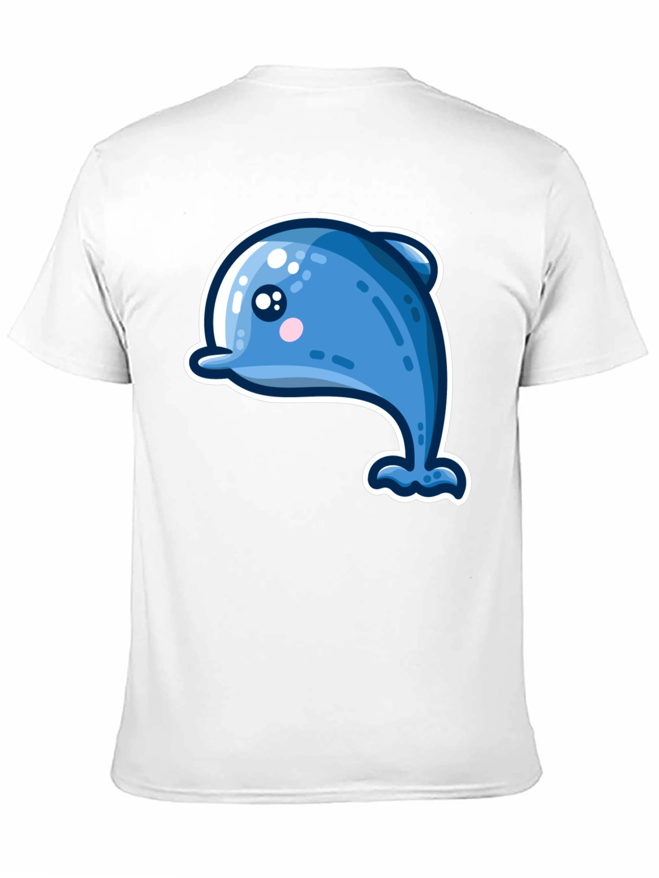 Cute Dolphin Graphic Tee - Black