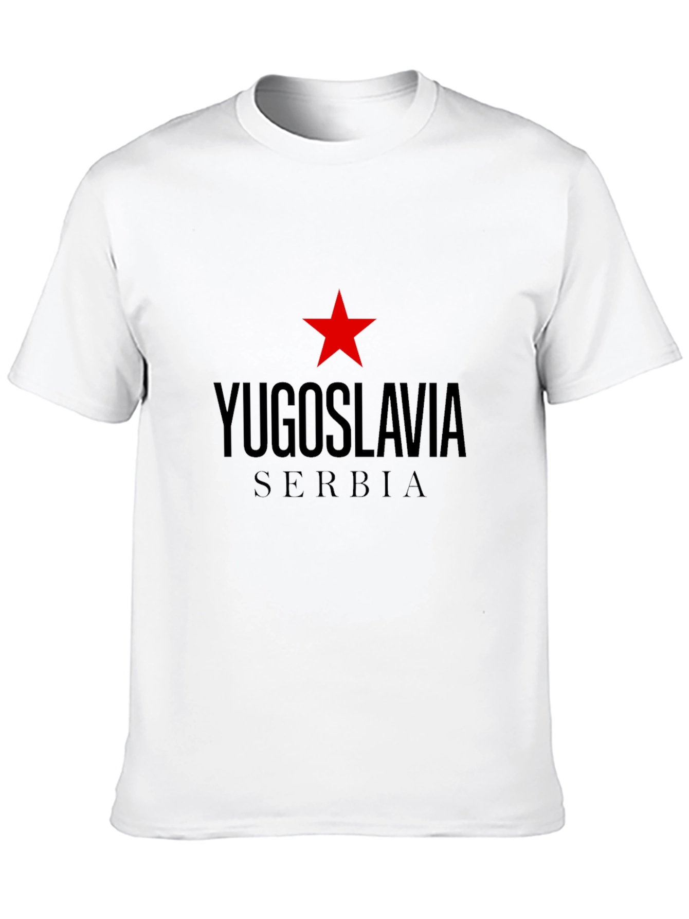 Yugoslavia Serbia Graphic Tee - Red Star Black T-Shirt